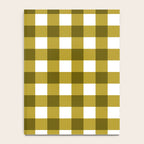 Mustard Olive Gingham Check Notebook Gallery Image 4