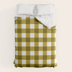 Mustard Olive Gingham Check Comforter Gallery Image 6