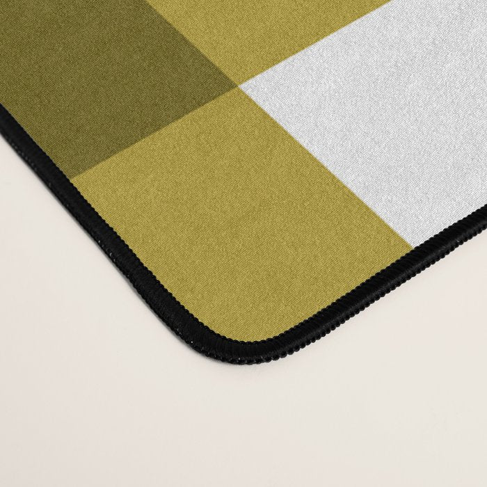 Mustard Olive Gingham Check Desk Mat Gallery Image 4