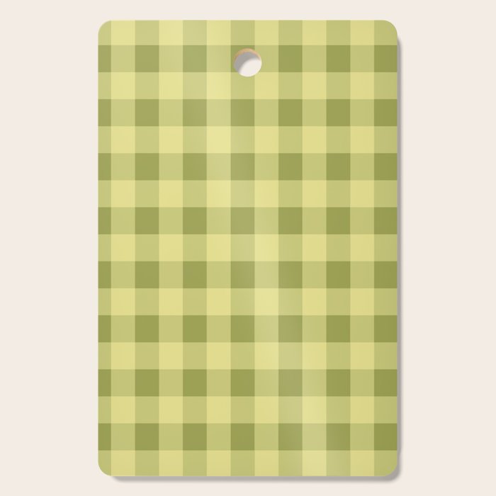 Gingham Large Lime Green Cutting Board Gallery Image 1