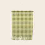 Gingham Large Lime Green Wall Hanging Gallery Image 1