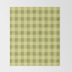 Gingham Large Lime Green Throw Blanket Gallery Image 2