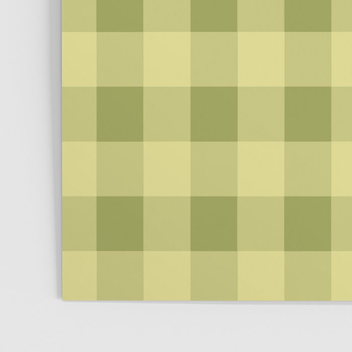 Gingham Large Lime Green Poster Gallery Image 3