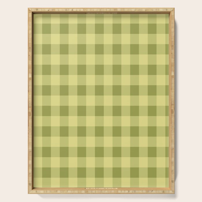 Gingham Large Lime Green Serving Tray Gallery Image 1