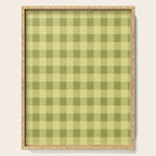 Gingham Large Lime Green Serving Tray Gallery Image 1