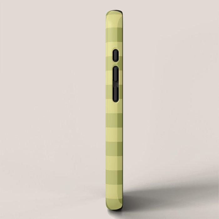 Gingham Large Lime Green iPhone Case Gallery Image 2