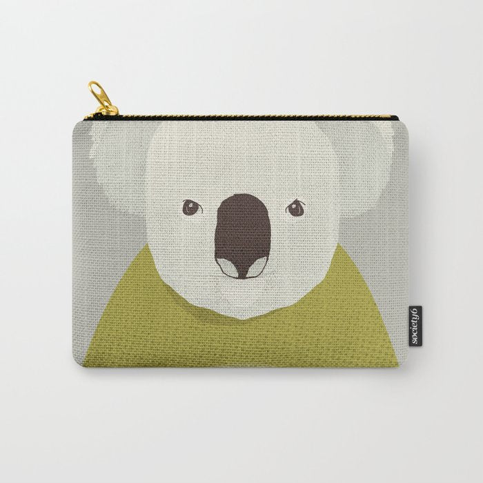 Whimsy Koala, Animal Portrait Carry All Pouch Gallery Image 1