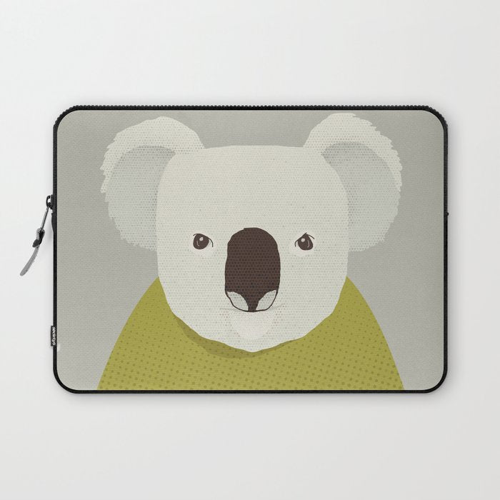 Whimsy Koala, Animal Portrait Laptop Sleeve Gallery Image 1