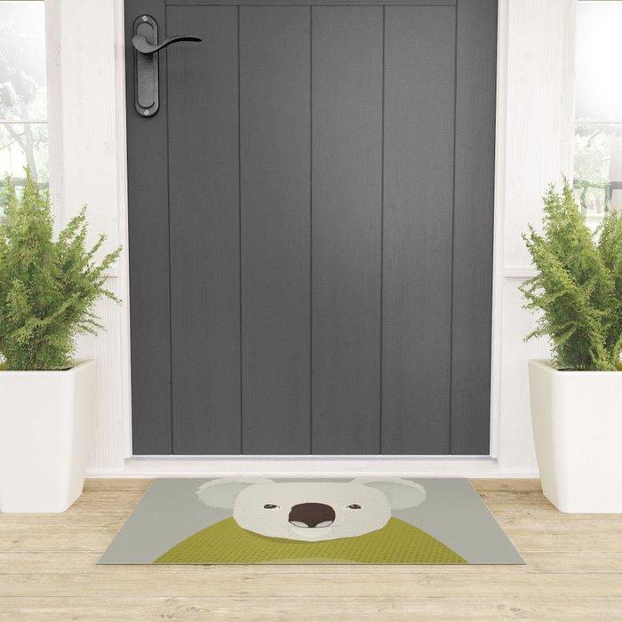 Whimsy Koala, Animal Portrait Welcome Mat Gallery Image 3