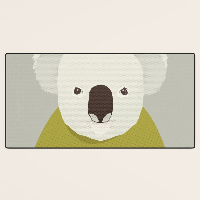 Whimsy Koala, Animal Portrait Desk Mat Gallery Image 3