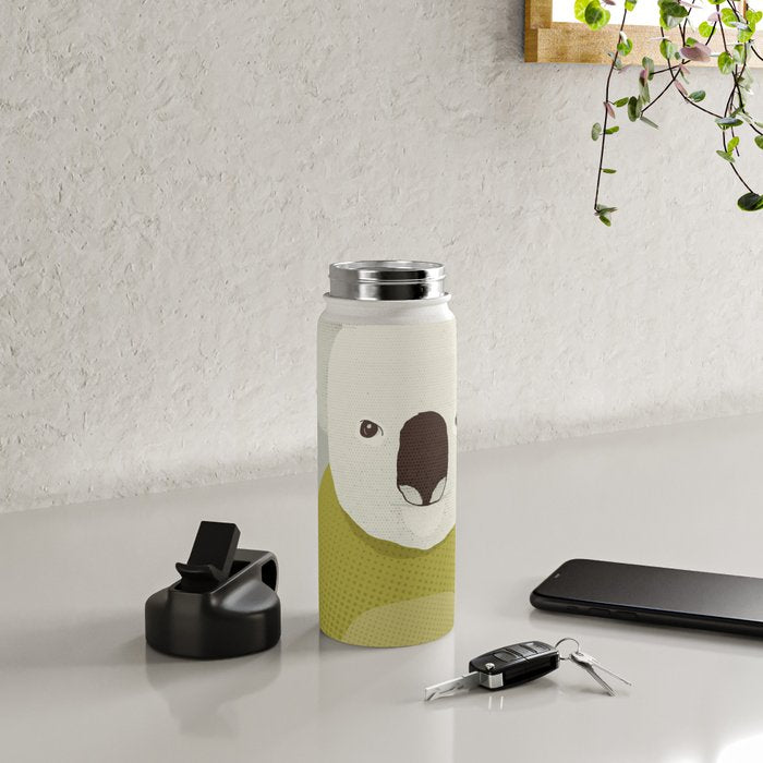 Whimsy Koala, Animal Portrait Water Bottle Gallery Image 4