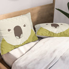 Whimsy Koala, Animal Portrait Pillow Sham Gallery Image 2