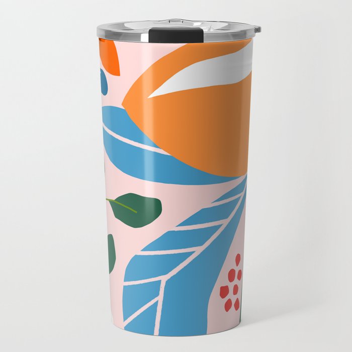 Spring Abstract Florals Travel Mug Gallery Image 1
