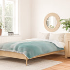 Couple on the Pastel Shore - Aerial Coastal Print Duvet Cover Gallery Image 2