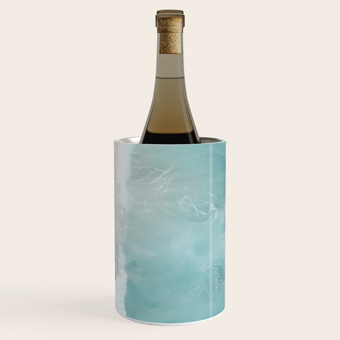 Couple on the Pastel Shore - Aerial Coastal Print Wine Chiller Gallery Image 3