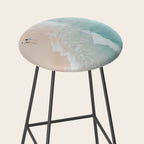 Couple on the Pastel Shore - Aerial Coastal Print Stool Gallery Image 2