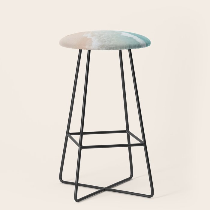 Couple on the Pastel Shore - Aerial Coastal Print Stool Gallery Image 1