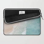 Couple on the Pastel Shore - Aerial Coastal Print Laptop Sleeve Gallery Image 2