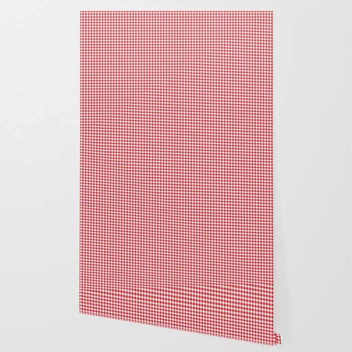 Red Scarlet Flame Gingham Check Wallpaper Gallery Image 2