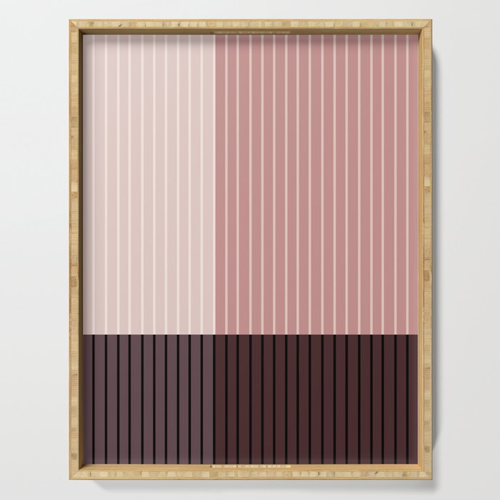 Color Block Line Abstract XI Serving Tray Gallery Image 1