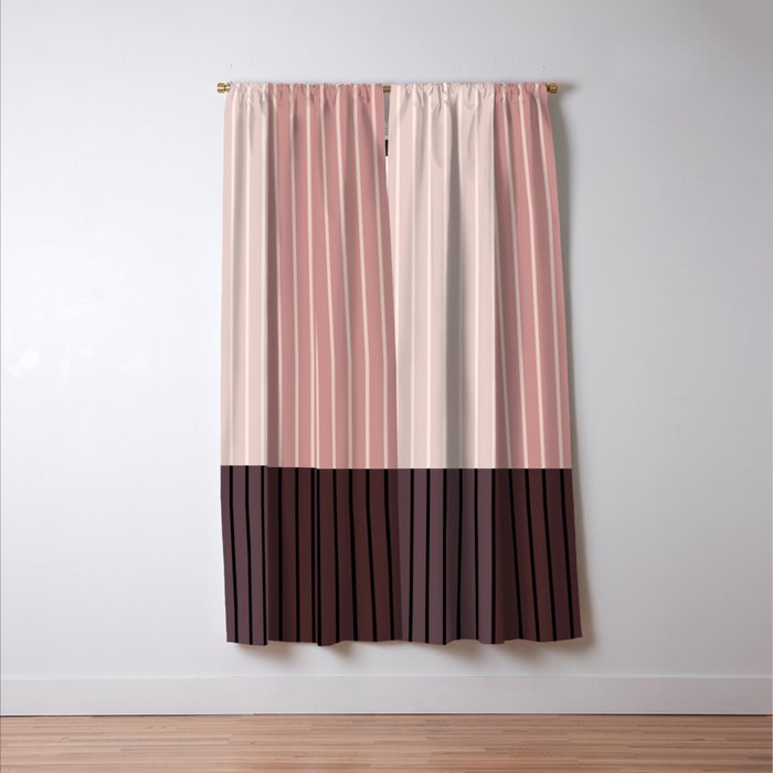Color Block Line Abstract XI Window Curtain Gallery Image 3