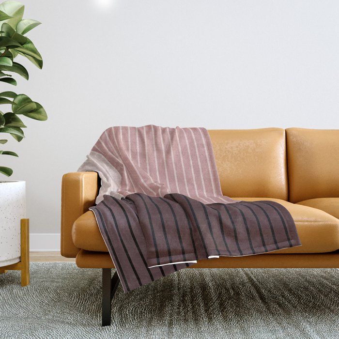 Color Block Line Abstract XI Throw Blanket Gallery Image 1