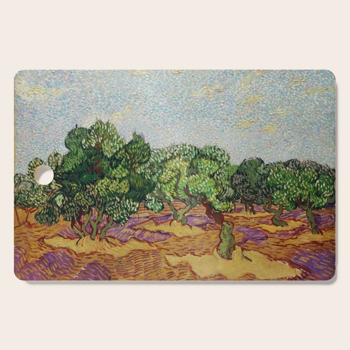 Olive Trees by Vincent Van Gogh Cutting Board Gallery Image 1