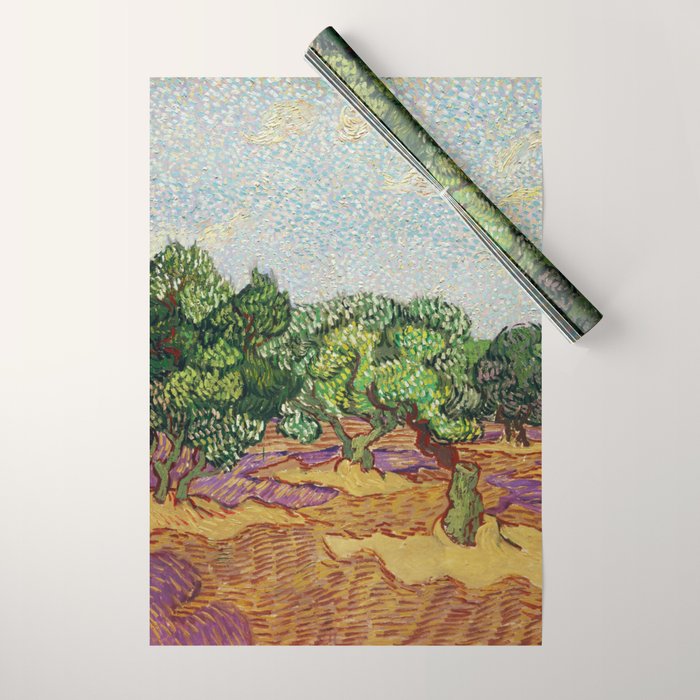 Olive Trees by Vincent Van Gogh Wrapping Paper Gallery Image 1