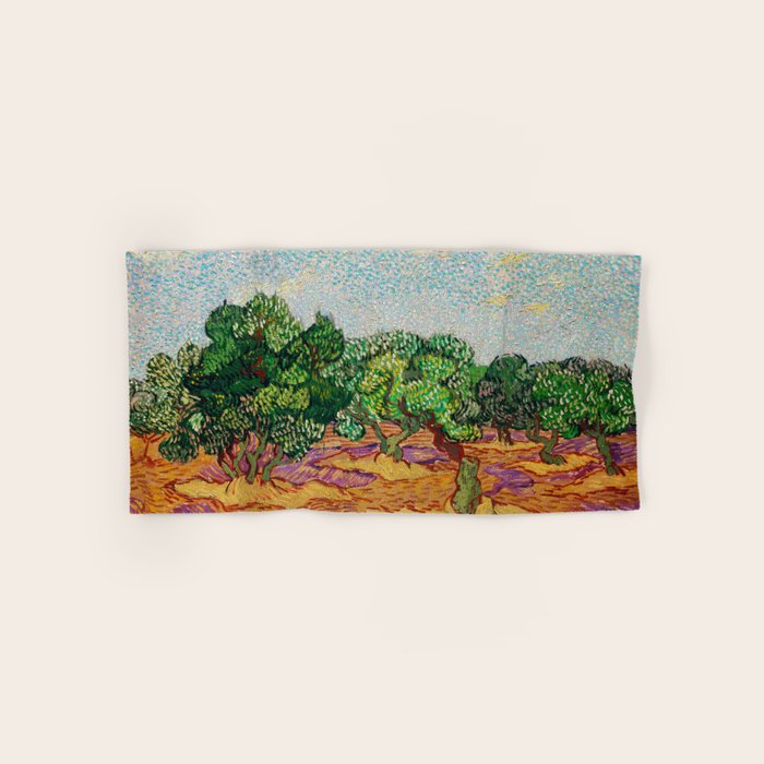Olive Trees by Vincent Van Gogh Bath Towel Gallery Image 1