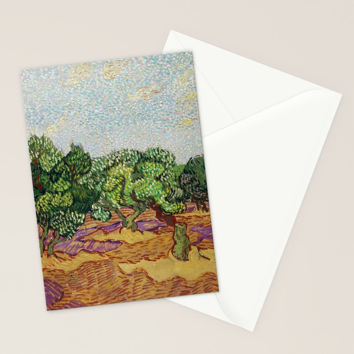 Olive Trees by Vincent Van Gogh Stationery Card Gallery Image 2