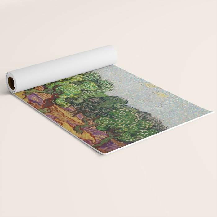 Olive Trees by Vincent Van Gogh Yoga Mat Gallery Image 2