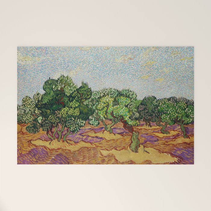 Olive Trees by Vincent Van Gogh Welcome Mat Gallery Image 1
