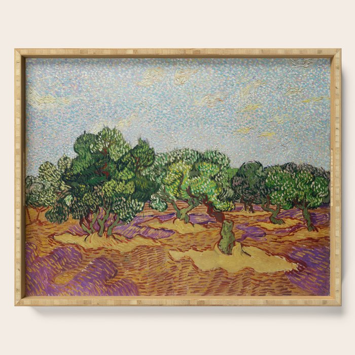 Olive Trees by Vincent Van Gogh Serving Tray Gallery Image 1