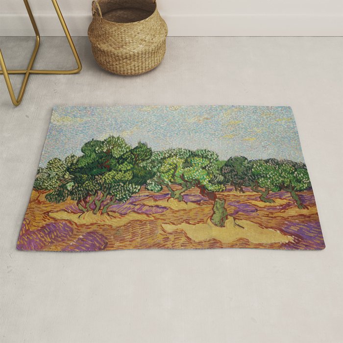 Olive Trees by Vincent Van Gogh Rug Gallery Image 1