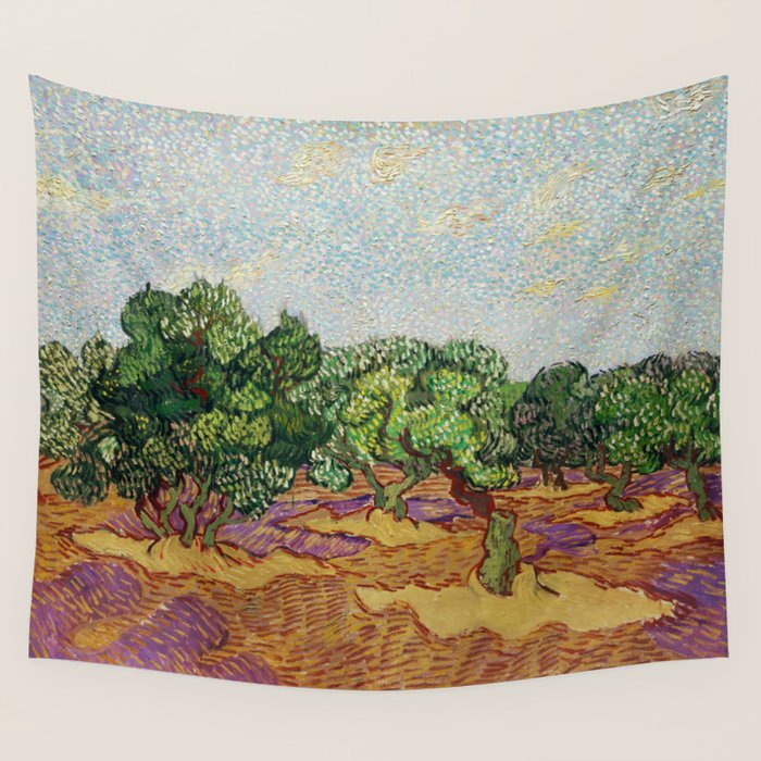 Olive Trees by Vincent Van Gogh Wall Tapestry Gallery Image 4