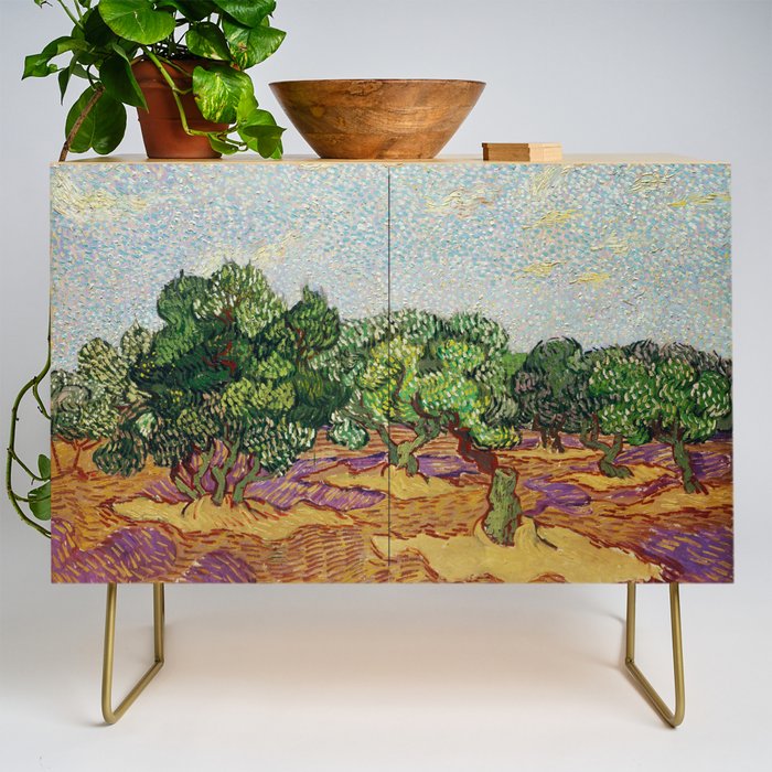 Olive Trees by Vincent Van Gogh Credenza Gallery Image 1