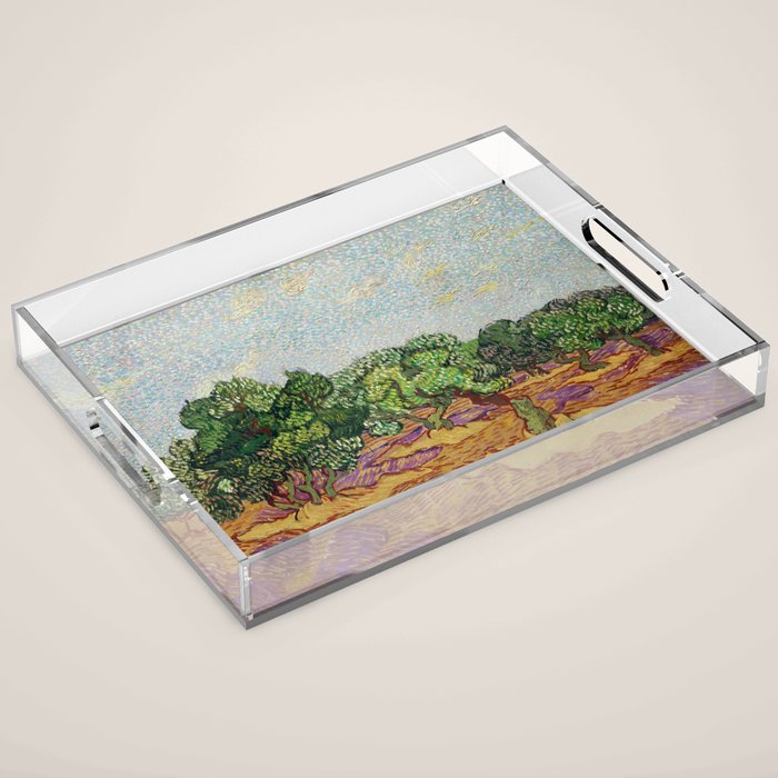 Olive Trees by Vincent Van Gogh Acrylic Tray Gallery Image 1