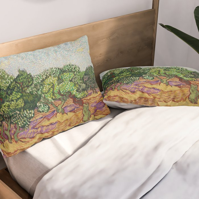 Olive Trees by Vincent Van Gogh Pillow Sham Gallery Image 2