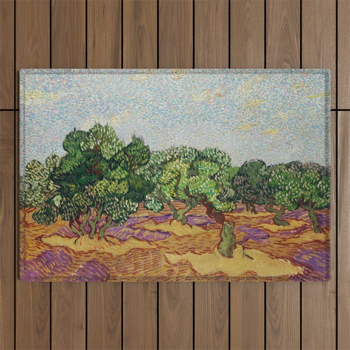 Olive Trees by Vincent Van Gogh Outdoor Rug Gallery Image 1