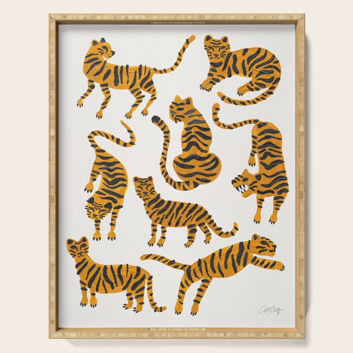 Tiger Collection - Orange Palette Serving Tray Gallery Image 1