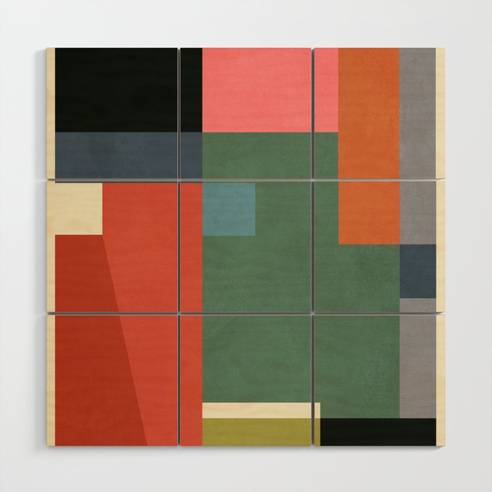 Geometric Shapes 28 Wood Wall Art Gallery Image 1