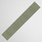 Triple Stripe Pattern Muted Green, Cream, Pink Table Runner Gallery Image 3