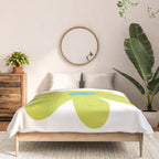 Springtime Flower Single in Lime Green and White Comforter Gallery Image 3