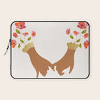 Pinky Promise | Valentine's Day Love Friendship | Floral Botanical Join Hands Forever  Laptop Sleeve Gallery Image 1