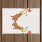 Pinky Promise | Valentine's Day Love Friendship | Floral Botanical Join Hands Forever  Outdoor Rug Gallery Image 1