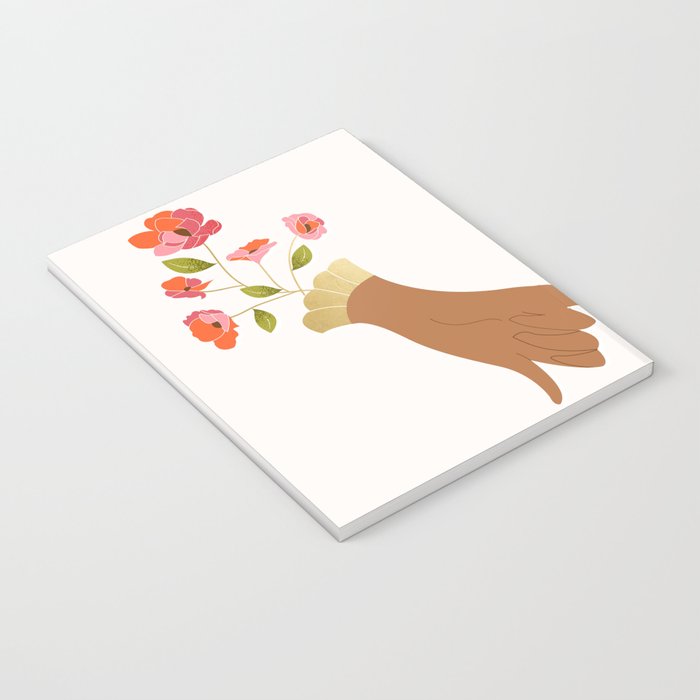 Pinky Promise | Valentine's Day Love Friendship | Floral Botanical Join Hands Forever  Notebook Gallery Image 3