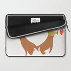 Pinky Promise | Valentine's Day Love Friendship | Floral Botanical Join Hands Forever  Laptop Sleeve Gallery Image 2
