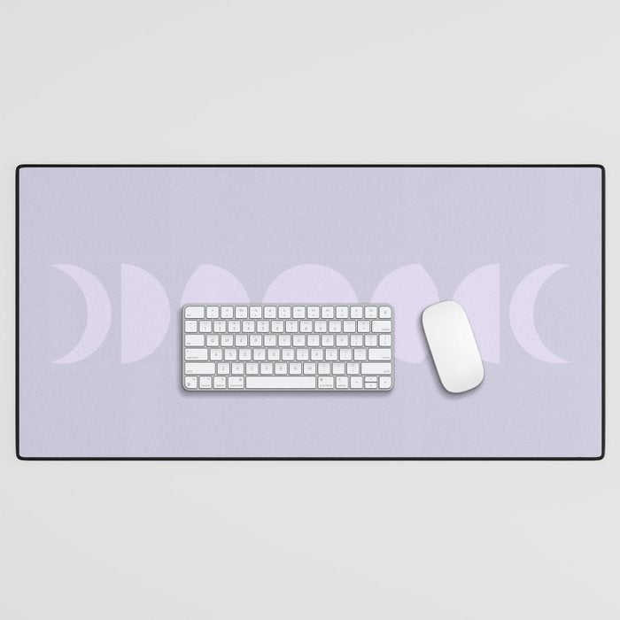 Minimal Moon Phases II Desk Mat Gallery Image 1