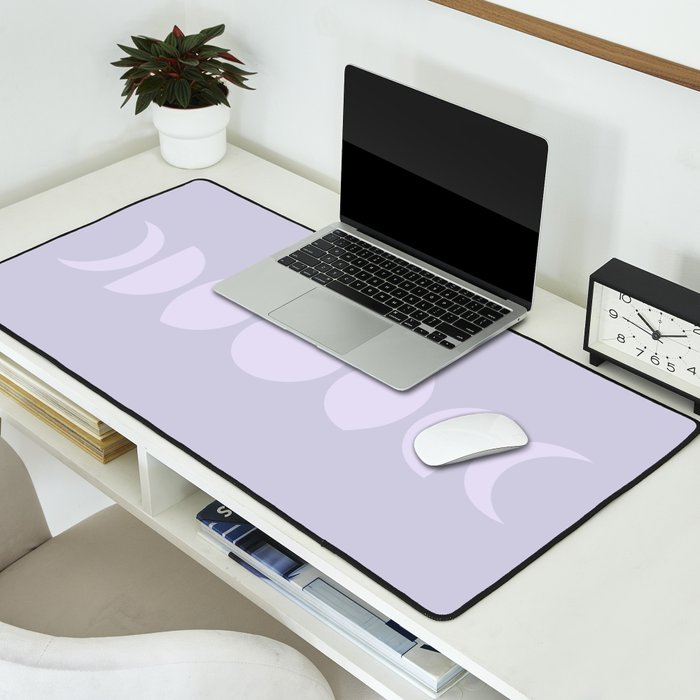 Minimal Moon Phases II Desk Mat Gallery Image 2