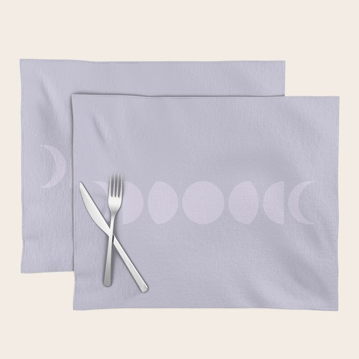 Minimal Moon Phases II Placemat Gallery Image 1